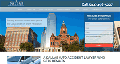 Desktop Screenshot of dallascaraccidentlawyers.net